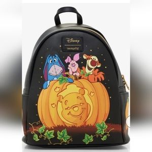 Loungefly Halloween Winnie the Pooh and Friends Glow in Dark Mini Backpack